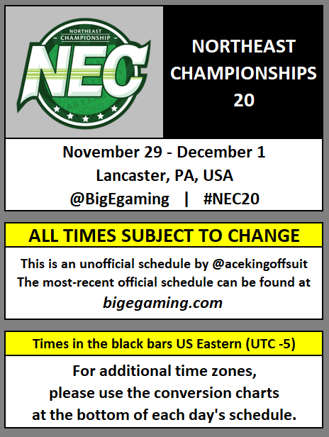 NEC 2019 November 29th - December 1st Schedule.png